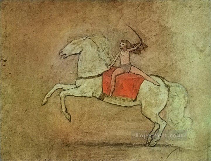 Ecuestre a caballo 1905 cubista Pablo Picasso Pintura al óleo